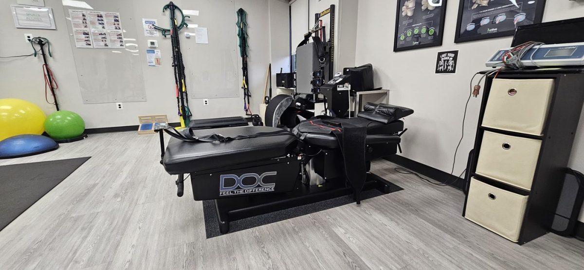 Spinal decompression table at the Mount Laurel, NJ chiropractic office