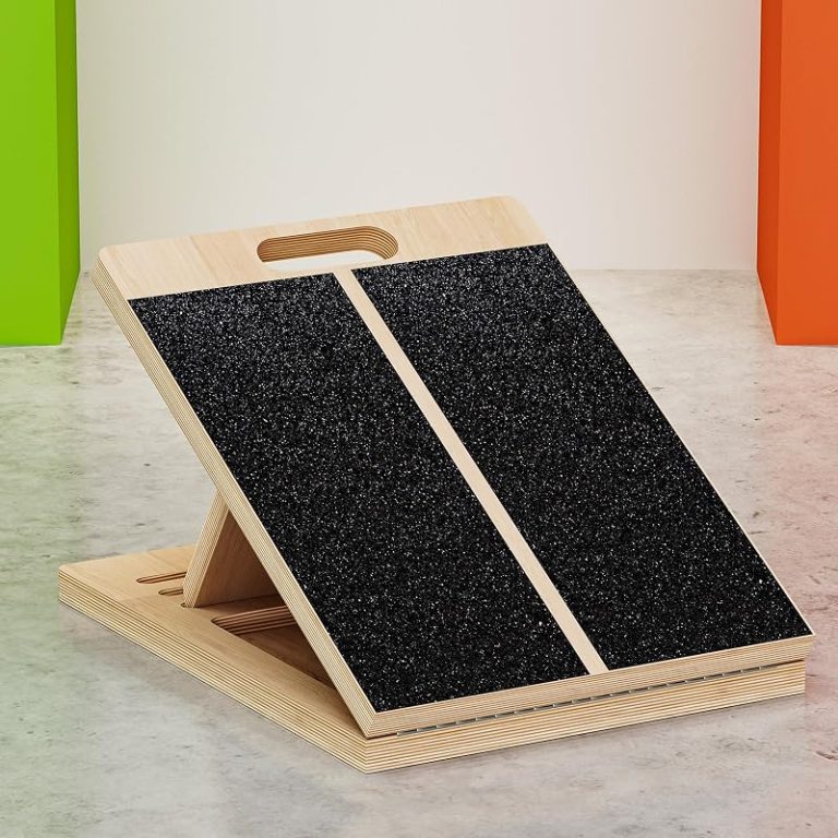 Wooden slant board for calf and achilles stretching